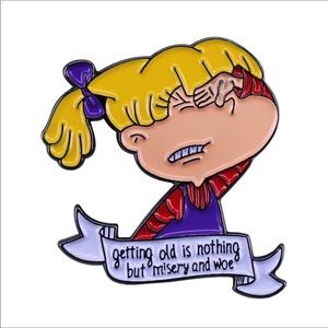 💥Bundle 3 for $25💥 Angelica from Rugrats funny pin. Metal and enamel.